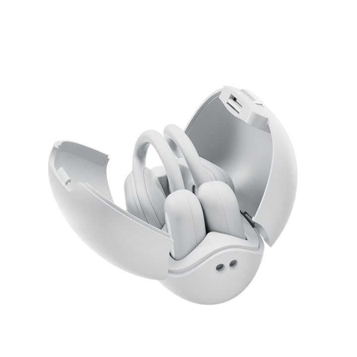 white sanag z65s pro air conduction headphones